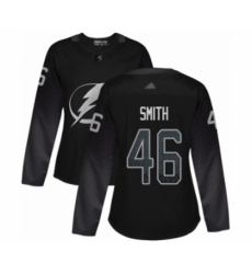 Women's Tampa Bay Lightning #46 Gemel Smith Authentic Black Alternate Hockey Jersey