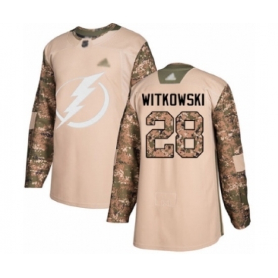 Youth Tampa Bay Lightning #28 Luke Witkowski Authentic Camo Veterans Day Practice Hockey Jersey Youth Tampa Bay Lightning #28 Luke Witkowski Authentic Camo Veterans Day Practice Hockey Jersey