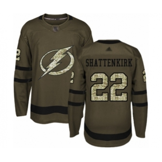 Youth Tampa Bay Lightning #22 Kevin Shattenkirk Authentic Green Salute to Service Hockey Jersey Youth Tampa Bay Lightning #22 Kevin Shattenkirk Authentic Green Salute to Service Hockey Jersey