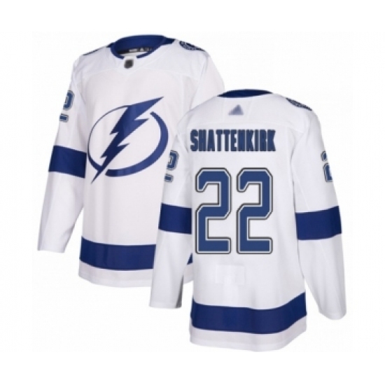 Youth Tampa Bay Lightning #22 Kevin Shattenkirk Authentic White Away Hockey Jersey Youth Tampa Bay Lightning #22 Kevin Shattenkirk Authentic White Away Hockey Jersey