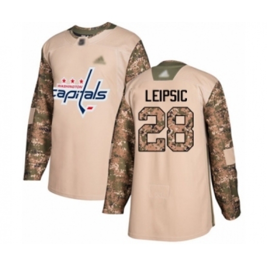 Youth Washington Capitals #28 Brendan Leipsic Authentic Camo Veterans Day Practice Hockey Jersey Youth Washington Capitals #28 Brendan Leipsic Authentic Camo Veterans Day Practice Hockey Jersey