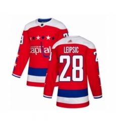 Youth Washington Capitals #28 Brendan Leipsic Authentic Red Alternate Hockey Jersey