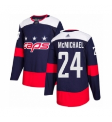 Men's Washington Capitals #24 Connor McMichael Authentic Navy Blue 2018 Stadium Series Hockey Jersey