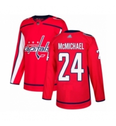Men's Washington Capitals #24 Connor McMichael Authentic Red Home Hockey Jersey