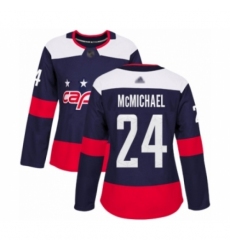 Women's Washington Capitals #24 Connor McMichael Authentic Navy Blue 2018 Stadium Series Hockey Jersey