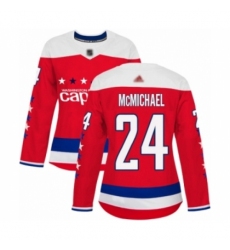 Women's Washington Capitals #24 Connor McMichael Authentic Red Alternate Hockey Jersey