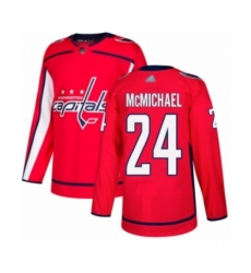 Youth Washington Capitals #24 Connor McMichael Authentic Red Home Hockey Jersey