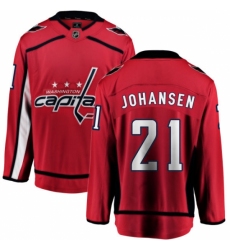 Men's Washington Capitals #21 Lucas Johansen Fanatics Branded Red Home Breakaway NHL Jersey