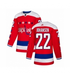 Men's Washington Capitals #22 Lucas Johansen Authentic Red Alternate Hockey Jersey