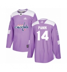 Men's Washington Capitals #14 Richard Panik Authentic Purple Fights Cancer Practice Hockey Jersey