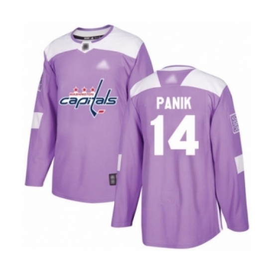 Men's Washington Capitals #14 Richard Panik Authentic Purple Fights Cancer Practice Hockey Jersey Men's Washington Capitals #14 Richard Panik Authentic Purple Fights Cancer Practice Hockey Jersey