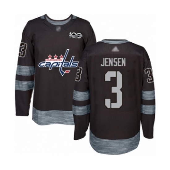 Men's Washington Capitals #3 Nick Jensen Authentic Black 1917-2017 100th Anniversary Hockey Jersey Men's Washington Capitals #3 Nick Jensen Authentic Black 1917-2017 100th Anniversary Hockey Jersey
