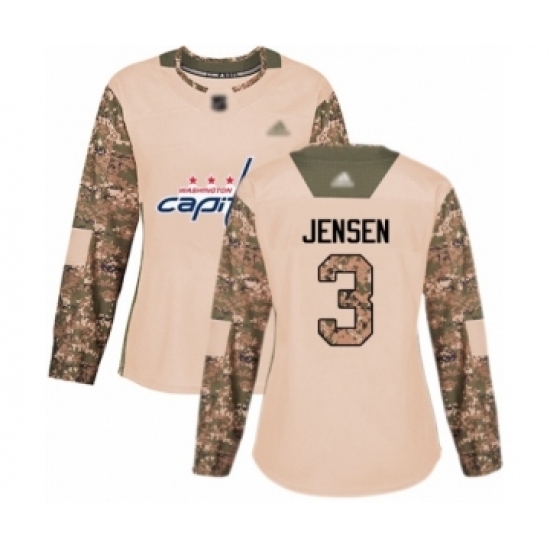 Women's Washington Capitals #3 Nick Jensen Authentic Camo Veterans Day Practice Hockey Jersey Women's Washington Capitals #3 Nick Jensen Authentic Camo Veterans Day Practice Hockey Jersey