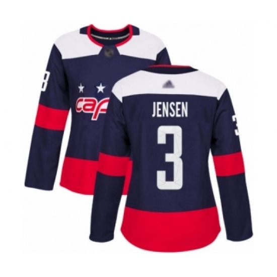 Women's Washington Capitals #3 Nick Jensen Authentic Navy Blue 2018 Stadium Series Hockey Jersey Women's Washington Capitals #3 Nick Jensen Authentic Navy Blue 2018 Stadium Series Hockey Jersey
