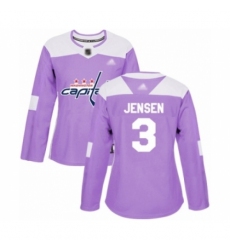 Women's Washington Capitals #3 Nick Jensen Authentic Purple Fights Cancer Practice Hockey Jersey Women's Washington Capitals #3 Nick Jensen Authentic Purple Fights Cancer Practice Hockey Jersey