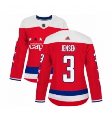 Women's Washington Capitals #3 Nick Jensen Authentic Red Alternate Hockey Jersey