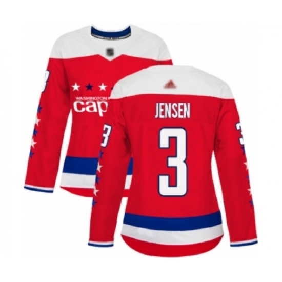 Women's Washington Capitals #3 Nick Jensen Authentic Red Alternate Hockey Jersey Women's Washington Capitals #3 Nick Jensen Authentic Red Alternate Hockey Jersey
