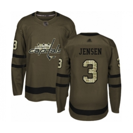 Youth Washington Capitals #3 Nick Jensen Authentic Green Salute to Service Hockey Jersey Youth Washington Capitals #3 Nick Jensen Authentic Green Salute to Service Hockey Jersey