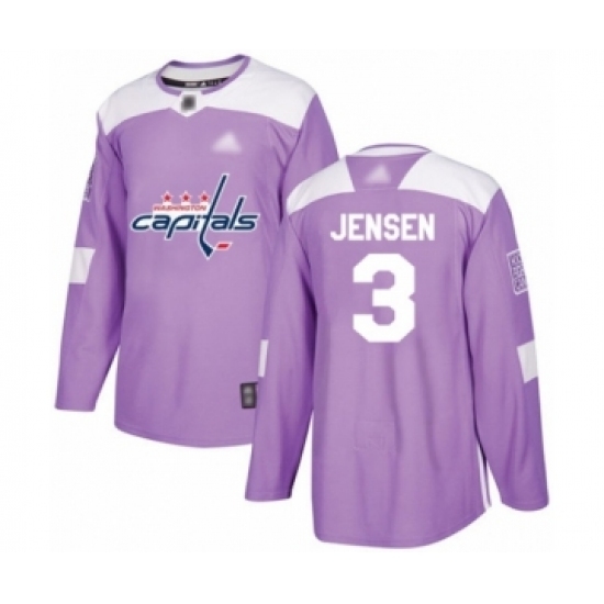 Youth Washington Capitals #3 Nick Jensen Authentic Purple Fights Cancer Practice Hockey Jersey Youth Washington Capitals #3 Nick Jensen Authentic Purple Fights Cancer Practice Hockey Jersey