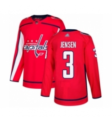 Youth Washington Capitals #3 Nick Jensen Authentic Red Home Hockey Jersey