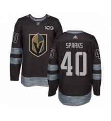 Men's Vegas Golden Knights #40 Garret Sparks Authentic Black 1917-2017 100th Anniversary Hockey Jersey Men's Vegas Golden Knights #40 Garret Sparks Authentic Black 1917-2017 100th Anniversary Hockey Jersey
