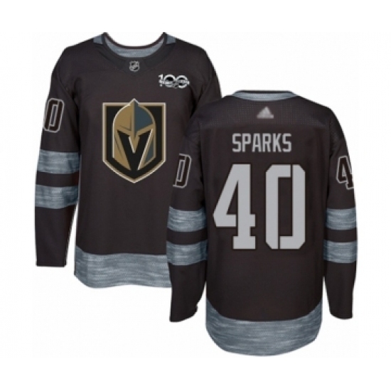 Men's Vegas Golden Knights #40 Garret Sparks Authentic Black 1917-2017 100th Anniversary Hockey Jersey Men's Vegas Golden Knights #40 Garret Sparks Authentic Black 1917-2017 100th Anniversary Hockey Jersey