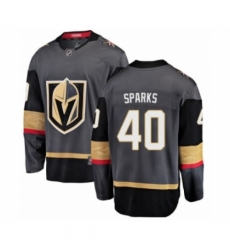 Men's Vegas Golden Knights #40 Garret Sparks Authentic Black Home Fanatics Branded Breakaway Hockey Jersey Men's Vegas Golden Knights #40 Garret Sparks Authentic Black Home Fanatics Branded Breakaway Hockey Jersey