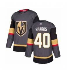 Men's Vegas Golden Knights #40 Garret Sparks Authentic Gray Home Hockey Jersey