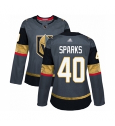 Women's Vegas Golden Knights #40 Garret Sparks Authentic Gray Home Hockey Jersey Women's Vegas Golden Knights #40 Garret Sparks Authentic Gray Home Hockey Jersey