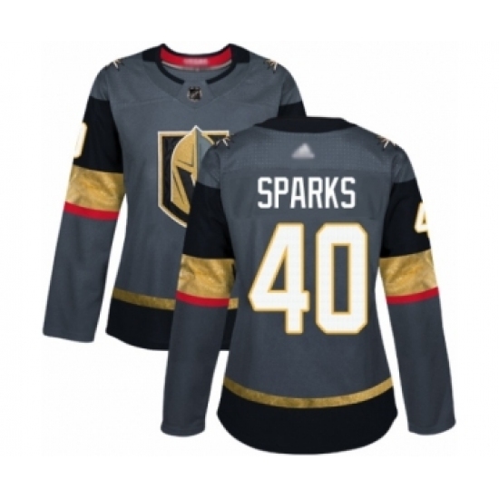 Women's Vegas Golden Knights #40 Garret Sparks Authentic Gray Home Hockey Jersey Women's Vegas Golden Knights #40 Garret Sparks Authentic Gray Home Hockey Jersey