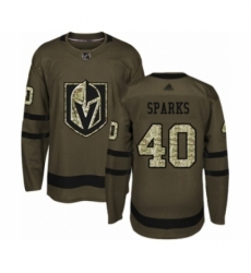 Youth Vegas Golden Knights #40 Garret Sparks Authentic Green Salute to Service Hockey Jersey Youth Vegas Golden Knights #40 Garret Sparks Authentic Green Salute to Service Hockey Jersey