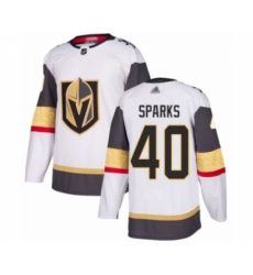 Youth Vegas Golden Knights #40 Garret Sparks Authentic White Away Hockey Jersey