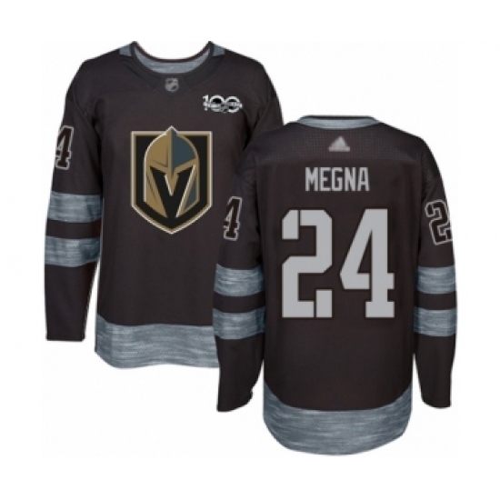Men's Vegas Golden Knights #24 Jaycob Megna Authentic Black 1917-2017 100th Anniversary Hockey Jersey Men's Vegas Golden Knights #24 Jaycob Megna Authentic Black 1917-2017 100th Anniversary Hockey Jersey