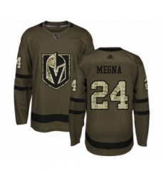 Men's Vegas Golden Knights #24 Jaycob Megna Authentic Green Salute to Service Hockey Jersey Men's Vegas Golden Knights #24 Jaycob Megna Authentic Green Salute to Service Hockey Jersey