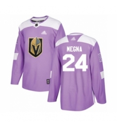 Men's Vegas Golden Knights #24 Jaycob Megna Authentic Purple Fights Cancer Practice Hockey Jersey Men's Vegas Golden Knights #24 Jaycob Megna Authentic Purple Fights Cancer Practice Hockey Jersey