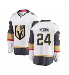 Men's Vegas Golden Knights #24 Jaycob Megna Authentic White Away Fanatics Branded Breakaway Hockey Jersey Men's Vegas Golden Knights #24 Jaycob Megna Authentic White Away Fanatics Branded Breakaway Hockey Jersey