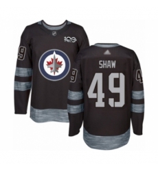 Men's Winnipeg Jets #49 Logan Shaw Authentic Black 1917-2017 100th Anniversary Hockey Jersey Men's Winnipeg Jets #49 Logan Shaw Authentic Black 1917-2017 100th Anniversary Hockey Jersey