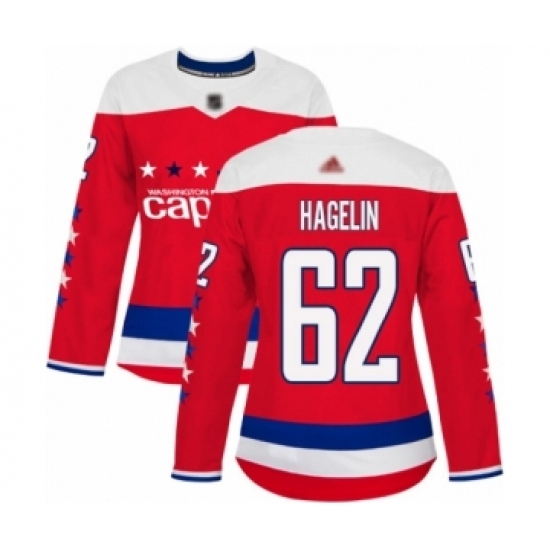 Women's Washington Capitals #62 Carl Hagelin Authentic Red Alternate Hockey Jersey Women's Washington Capitals #62 Carl Hagelin Authentic Red Alternate Hockey Jersey