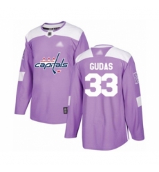 Men's Washington Capitals #33 Radko Gudas Authentic Purple Fights Cancer Practice Hockey Jersey
