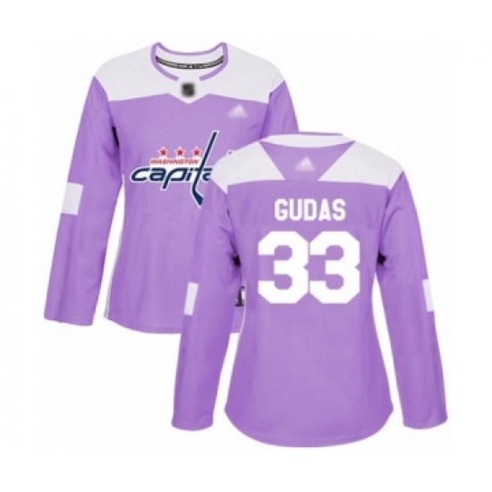 Women's Washington Capitals #33 Radko Gudas Authentic Purple Fights Cancer Practice Hockey Jersey Women's Washington Capitals #33 Radko Gudas Authentic Purple Fights Cancer Practice Hockey Jersey