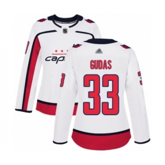 Women's Washington Capitals #33 Radko Gudas Authentic White Away Hockey Jersey Women's Washington Capitals #33 Radko Gudas Authentic White Away Hockey Jersey