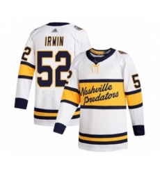 Men's Nashville Predators #52 Matt Irwin Authentic White 2020 Winter Classic Hockey Jersey Men's Nashville Predators #52 Matt Irwin Authentic White 2020 Winter Classic Hockey Jersey
