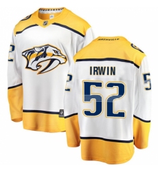 Men's Nashville Predators #52 Matt Irwin Fanatics Branded White Away Breakaway NHL Jersey Men's Nashville Predators #52 Matt Irwin Fanatics Branded White Away Breakaway NHL Jersey