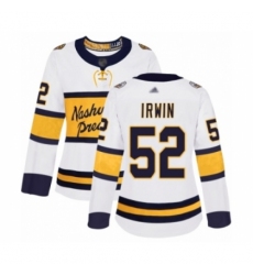 Women's Nashville Predators #52 Matt Irwin Authentic White 2020 Winter Classic Hockey Jersey