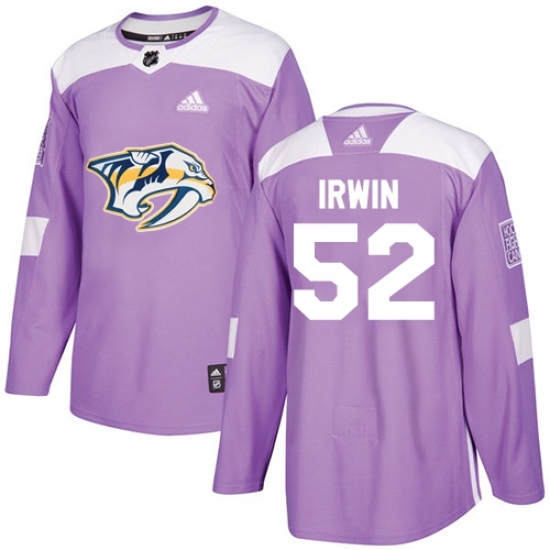Youth Adidas Nashville Predators #52 Matt Irwin Authentic Purple Fights Cancer Practice NHL Jersey Youth Adidas Nashville Predators #52 Matt Irwin Authentic Purple Fights Cancer Practice NHL Jersey