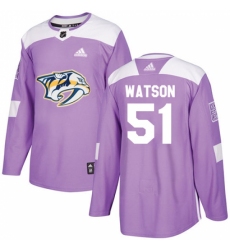 Men's Adidas Nashville Predators #51 Austin Watson Authentic Purple Fights Cancer Practice NHL Jersey Men's Adidas Nashville Predators #51 Austin Watson Authentic Purple Fights Cancer Practice NHL Jersey