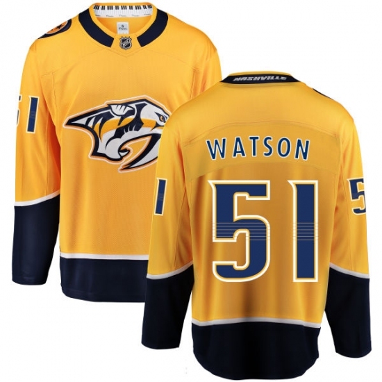 Youth Nashville Predators #51 Austin Watson Fanatics Branded Gold Home Breakaway NHL Jersey Youth Nashville Predators #51 Austin Watson Fanatics Branded Gold Home Breakaway NHL Jersey