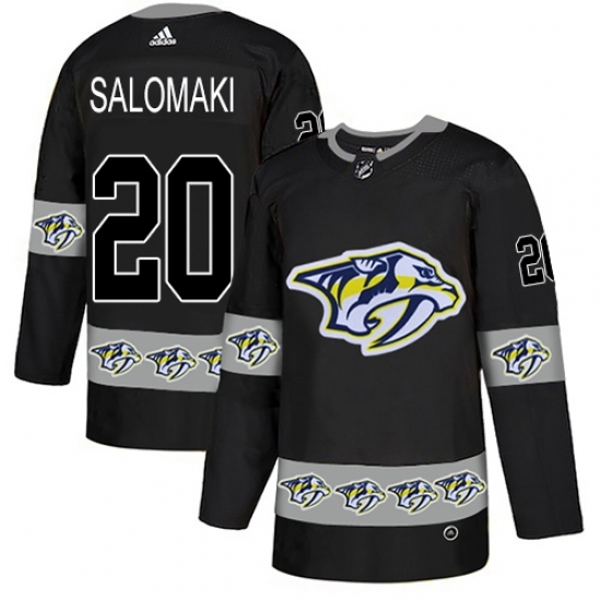 Men's Adidas Nashville Predators #20 Miikka Salomaki Authentic Black Team Logo Fashion NHL Jersey Men's Adidas Nashville Predators #20 Miikka Salomaki Authentic Black Team Logo Fashion NHL Jersey