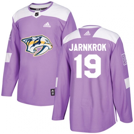 Men's Adidas Nashville Predators #19 Calle Jarnkrok Authentic Purple Fights Cancer Practice NHL Jersey Men's Adidas Nashville Predators #19 Calle Jarnkrok Authentic Purple Fights Cancer Practice NHL Jersey