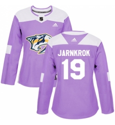 Women's Adidas Nashville Predators #19 Calle Jarnkrok Authentic Purple Fights Cancer Practice NHL Jersey
